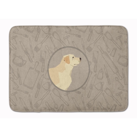 Carolines Treasures Labrador Retriever in the Kitchen Machine Washable Memory Foam Mat CK2196RUG